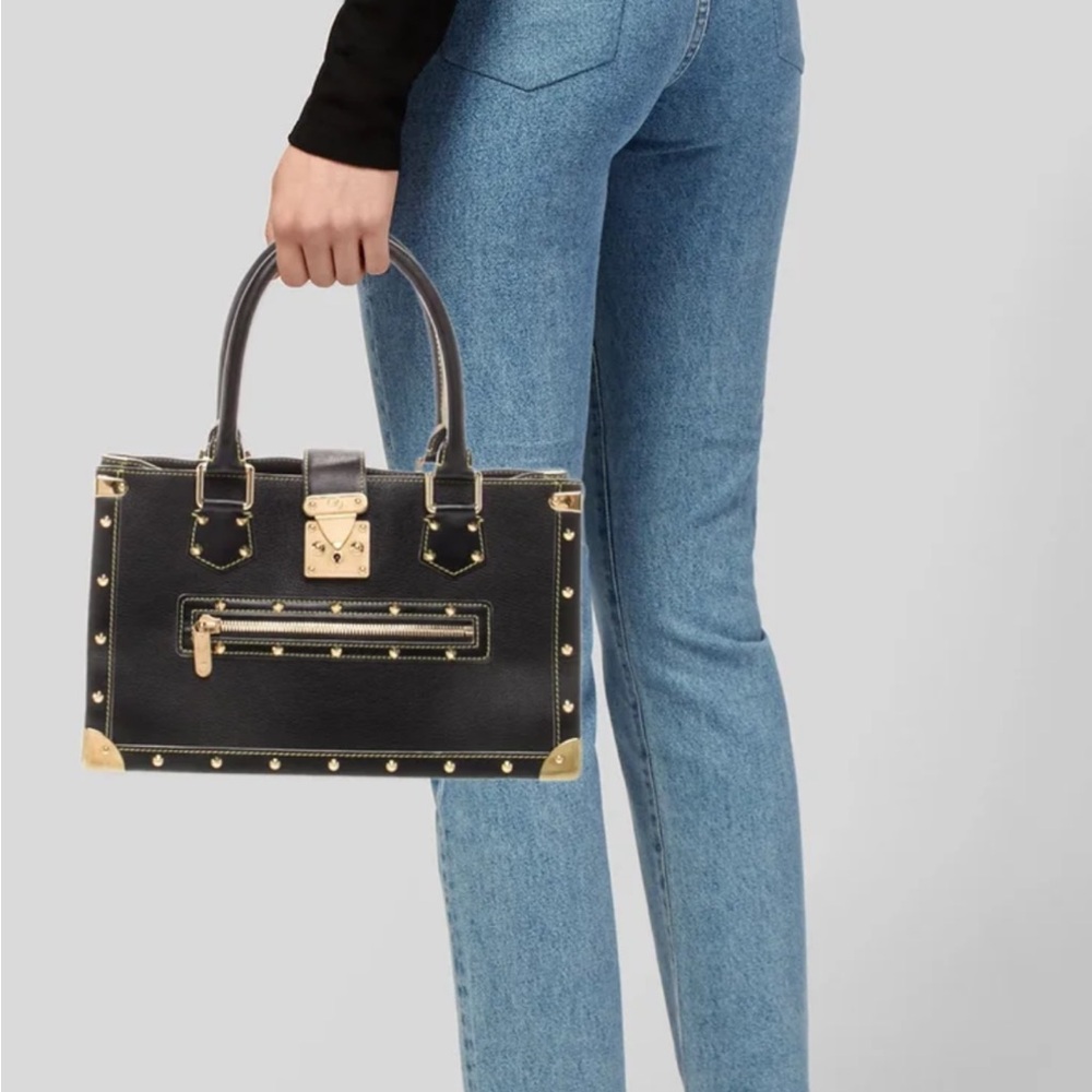 Louis Vuitton Black Tote with Gold Details